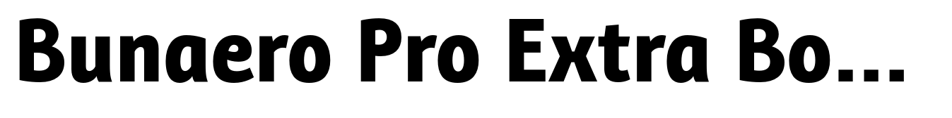 Bunaero Pro Extra Bold Up